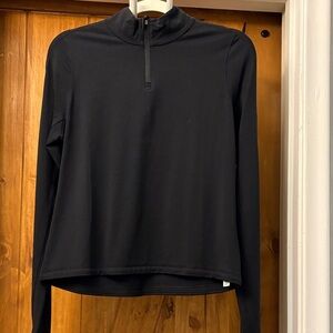 All Birds Natural Run Mid Layer Black Quarter-Zip Pullover Size Small NWT